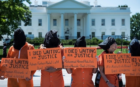 rights human guantanamo protest bay prison house america outside activists against violations iran states united articles afp teifidancer obama failed