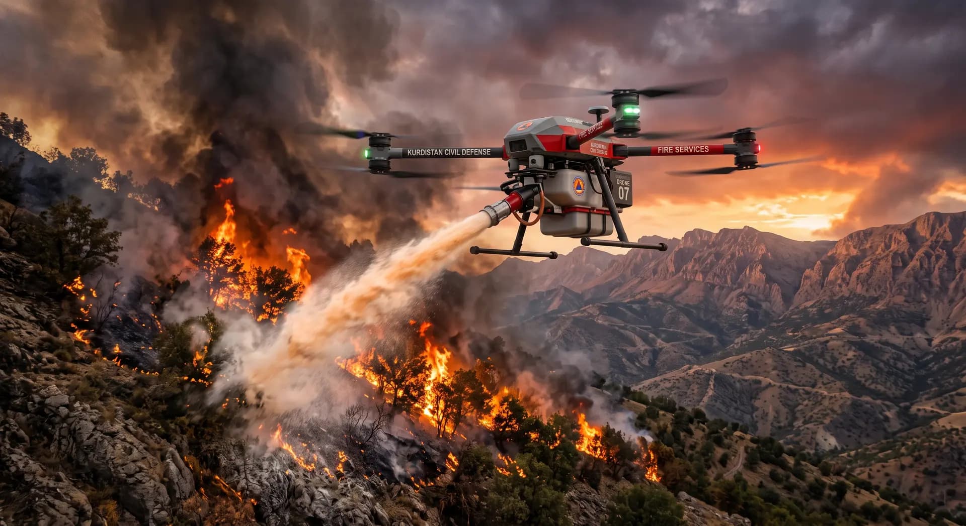 Kurdistan Region to acquire firefighting drones from China as wildfires intensify