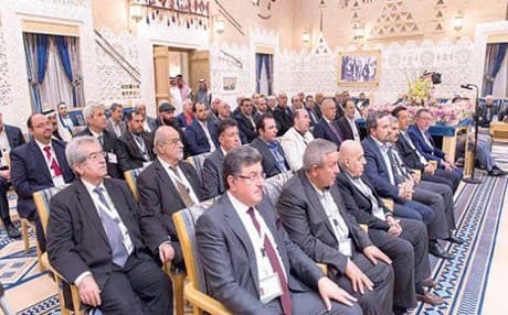 The Syrian opposition delegation for 2017 Geneva talks is announced in Riyadh. Photo: Syria High Negotiations Committee