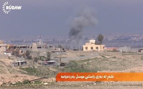 VIDEO: Albu Saif village on Monday, southwest of Mosul.