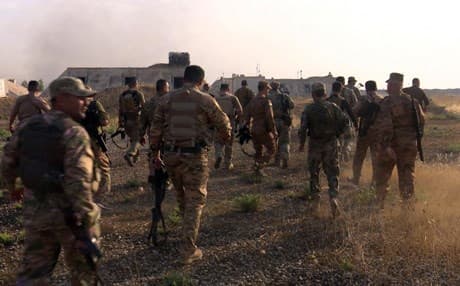 Kurdish Peshmerga forces, south of Khurmatu. Photo: Rudaw