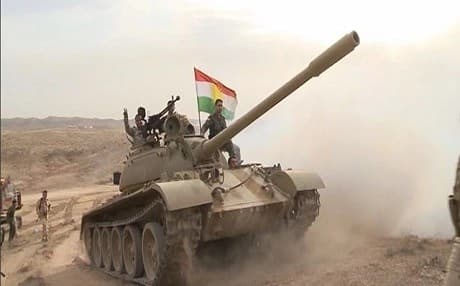 Kurdish Peshmerga forces on a frontline against ISIS. Photo: Rudaw