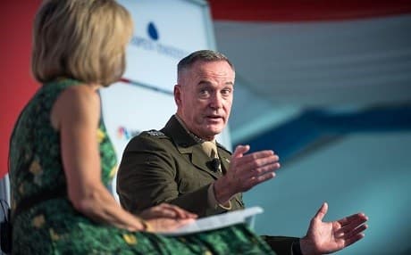 US Chairman of the Joint Chiefs of Staff Joseph Dunford speaks at the Aspen Security Forum over the weekend. Photo: US DoD