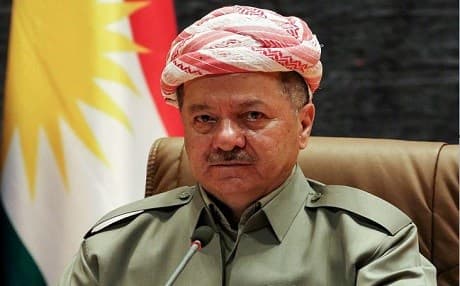 President Masoud Barzani looks on during a meeting with religious leaders in Erbil on August 9, 2017, urging them to encourage people to participate in the upcoming independence referendum on September 25. Photo: AFP/Safin Hamid