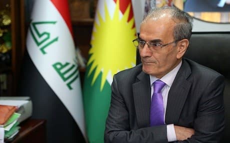 Kirkuk Governor Najmaldin Karim sits in his office in Kirkuk on September 14, 2017 as the Iraqi parliament voted to sack him on the same day. Karim says he does not abide by the law calling it "illegal". Photo: AFP / Marwan Ibrahim