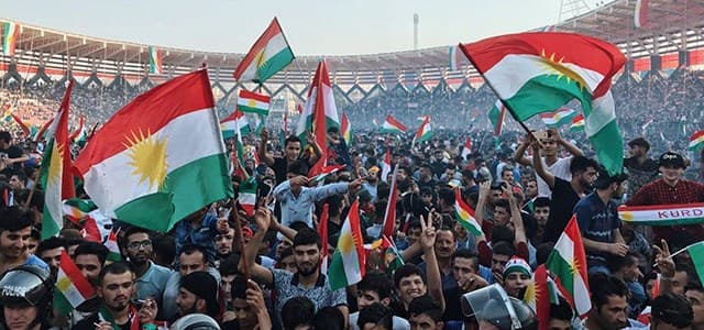 President Masoud Barzani attended a rally in support of the Kurdish independence referendum in Zakho, near Duhok on September 14, 2017. It is the the third city outside of Erbil where the president campaigns for the Kurdish vote set for September 25. Photo: Rudaw/Aram Sabah