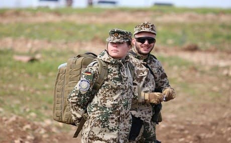 German trainers at a training site in Erbil in March, 2017. Germany started to train the Kurdish fighters since February 2015 as part of the US-led Global Coalition against the ISIS group. File photo: Rudaw/Farzin Hassan