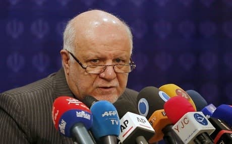 Iran's Oil Minister Bijan Namdar Zangeneh speaks during a press conference in the capital Tehran on February 4, 2018. Photo: Atta Kenare | AFP