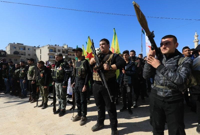 People volunteered to defend Afrin as fighters in the Kurdish People's Protection Units (YPG), others to support the provision of food, transportation and clothes, according to officials. Photo: AFP / Delil Souleman