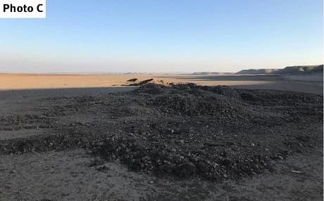 Mass grave site near Bardiya village visited by Human Rights Watch on January 30. Photo: Belkis Wille | HRW