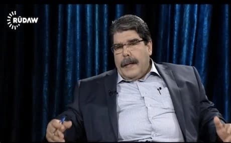 PYD founder Salih Moslem speaks in an interview. File photo: Rudaw TV