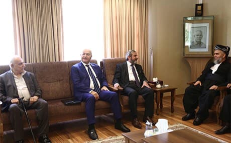 کۆبوونەوەی سەرکردەی چوار لایەنەکە؛ عەلی باپیر، سەلاحەدین بەهائەدین، بەرهەم ساڵح و عومەر سەید عەلی لە مەکۆی سەرەکی گۆڕان، سلێمانی 11-8-2018، فۆتۆ: بڕیار نامیق