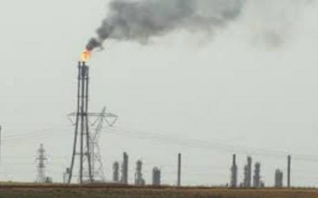 A North Oil Company natural gas field southwest of Kirkuk, Iraq. AFP File Photo.