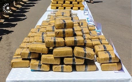 A special anti-drug taskforce in the Kurdistan Region seizes heroin in Erbil on June 26, 2018. Photo: Mohammed Shwani | Rudaw