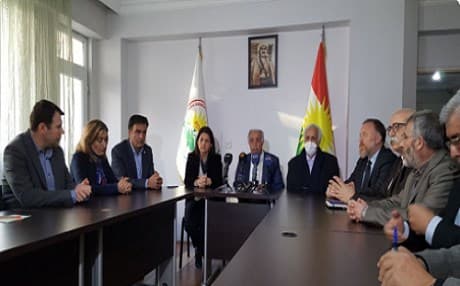 Leading Kurdish politicians deliver remarks of unity on International Mother Language Day in Diyarbakir, Turkey, on February 21, 2019. Photo: HDP