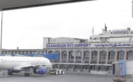 An undated image shows a plane at a terminal at Damascus International Airport. File photo: Joseph Eid | AFP