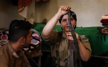 Members of the Iranian Kurdistan Democratic Party (KDP-Iran) take part in routine military exercise in Koya, Kurdistan Region of Iraq, on August 23, 2017. File photo: Safin Hamed | AFP