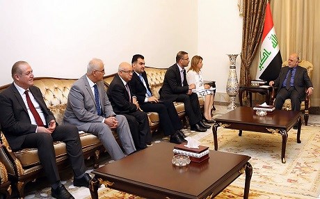  The joint PUK-Gorran delegation meet with Iraqi Prime Minister Haidar Al-Abadi in Baghdad.