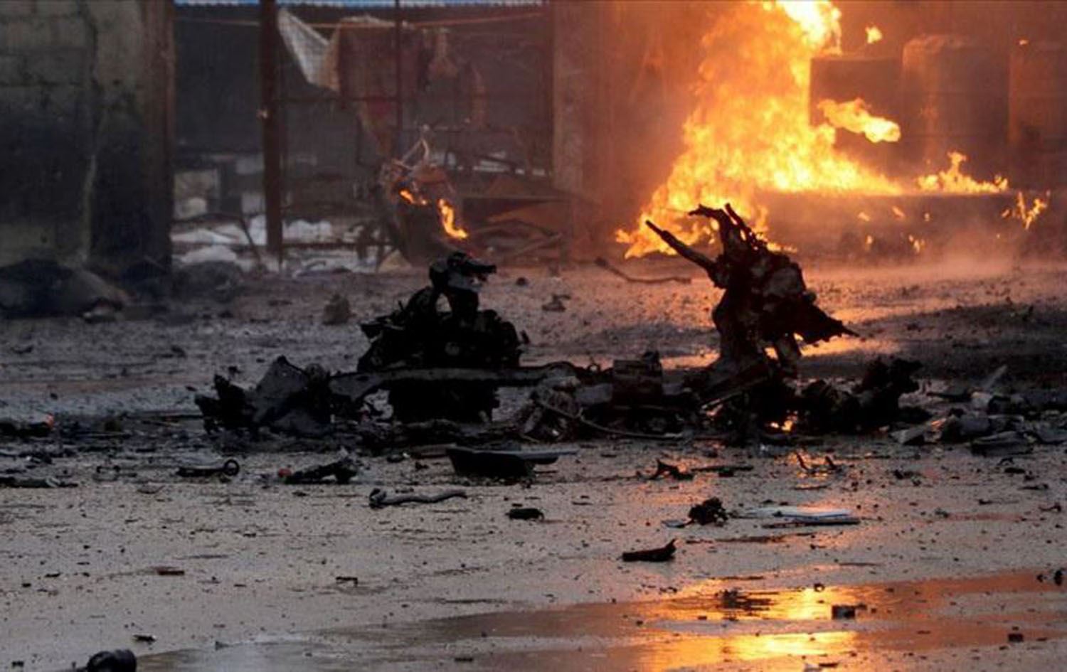 Turkey’s state-owned Anadolu Agency (AA) said one civilian was killed and another injured in the blast in Sari Kani (Ras al-Ain), December 5, 2019. Photo: Hisam el Homsi / AA