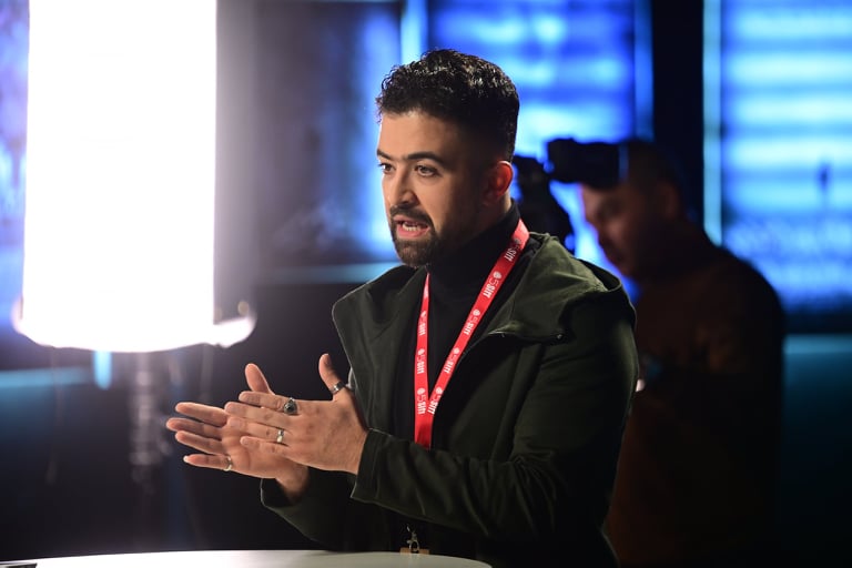 Harde Samir during an interview with Rudaw on December 18, 2021. Photo: Bilind T. Abdullah/Rudaw