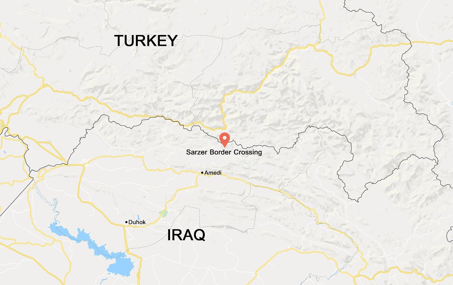 Graphic: Google Maps, Ahmed Bahram / Rudaw