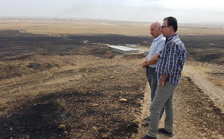 د.شێرکۆ کرمانج لەسەر زەوی سووتاوی جووتیارانی گابەرەکە و گوندەکانی دەوروبەری