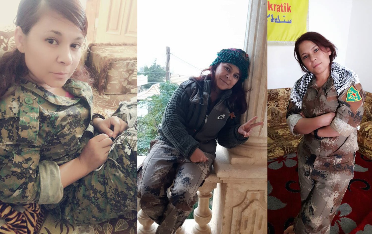 Cicek Kobane poses for photos in Syria in 2015. Photos: submitted by family