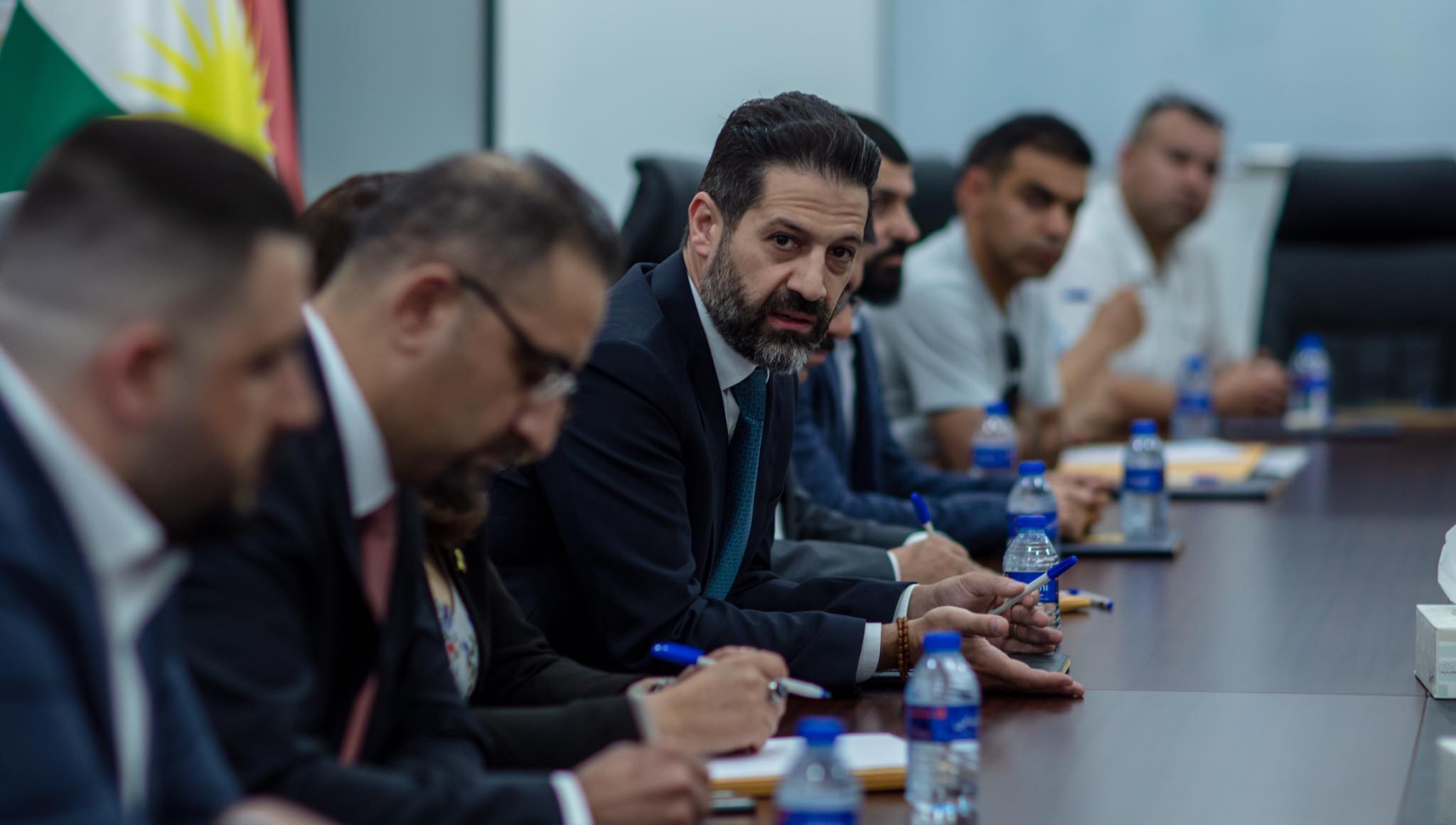 کۆبوونەوەی قوباد تاڵەبانی لەگەڵ بەشێک لە بازرگانانی سلێمانی