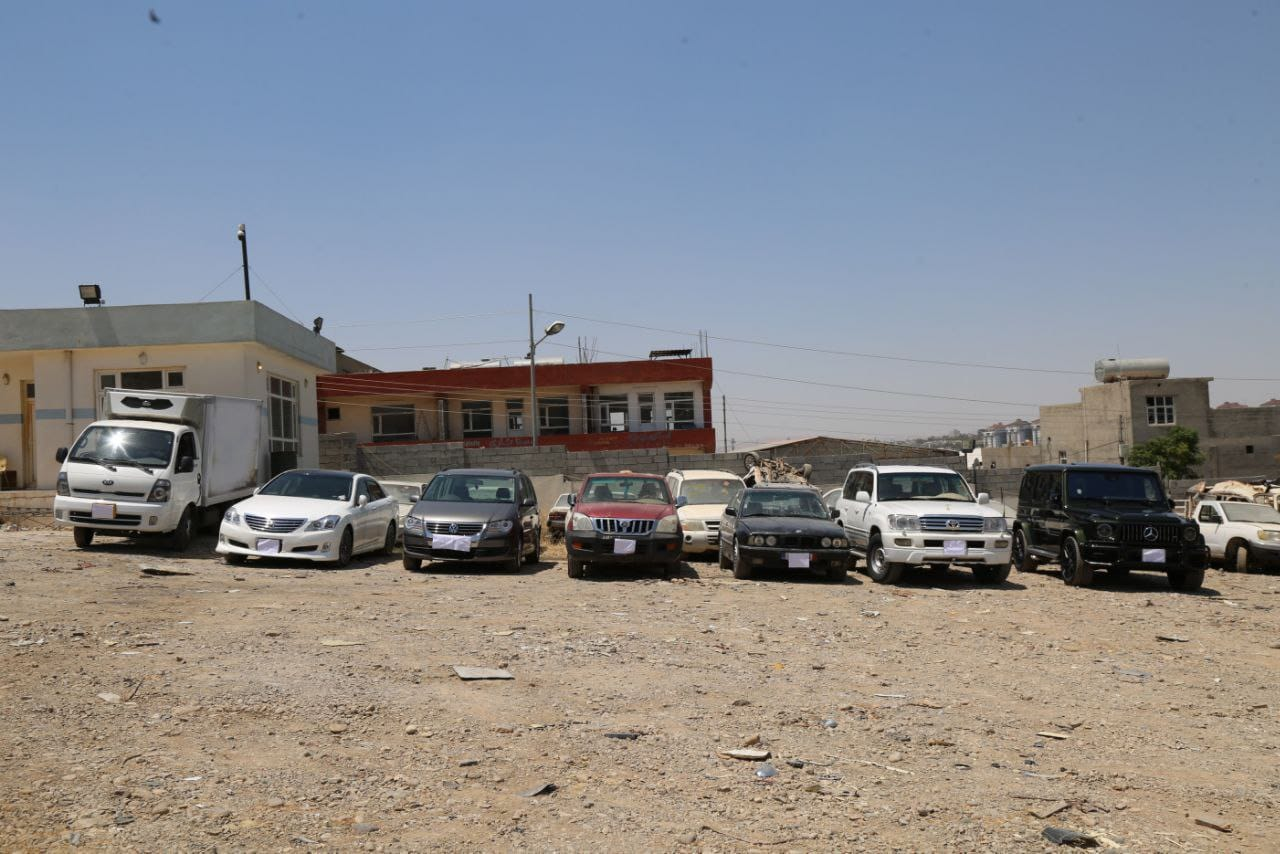 دەستبەسەرداگرتنی ئۆتۆمبێلی بێسەرەتا و جامڕەش لە سلێمانی