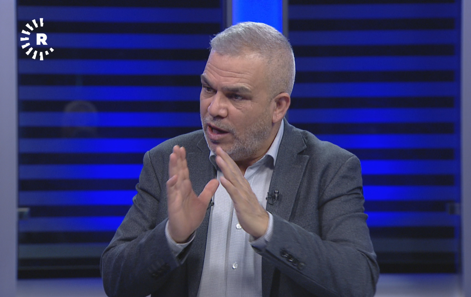 Karim Nuri spoke to Rudaw's Jafar Mubasher on November 11, 2021. Photo: screengrab/Rudaw