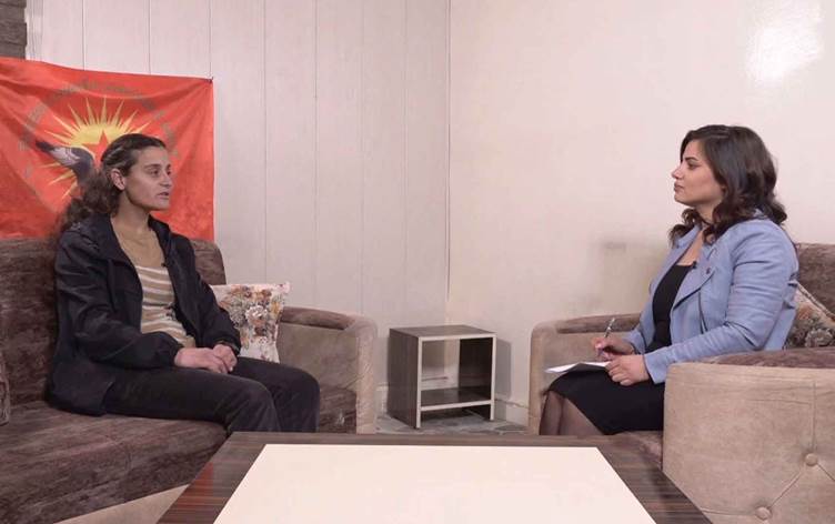 Viviyan Fetah'ın Medya Yusuf ile gerçekleştirdiği röportajdan (Foto: Rûdaw)