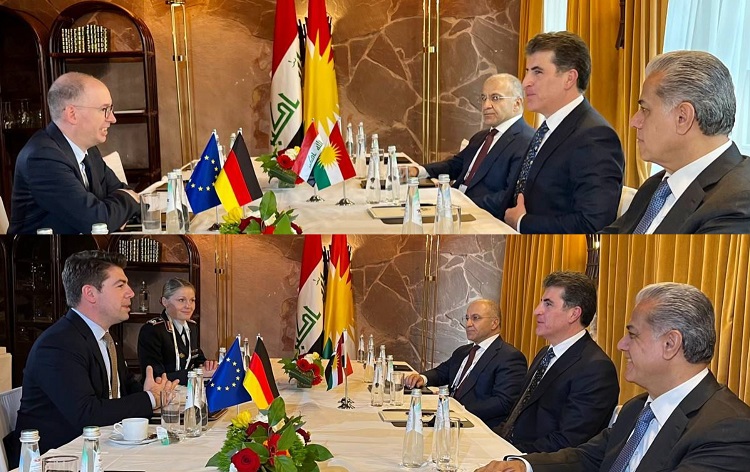 Nêçîrvan Barzanî li Munchenê li gel berpirsên bilind ên Wezareta Berevanî û Wezareta Alîkariya Aborî û Geşepêdana Almanî civiya Nêçîrvan Barzanî li Munchenê li gel berpirsên bilind ên Wezareta Berevanî û Wezareta Alîkariya Aborî û Geşepêdana Almanî civiya