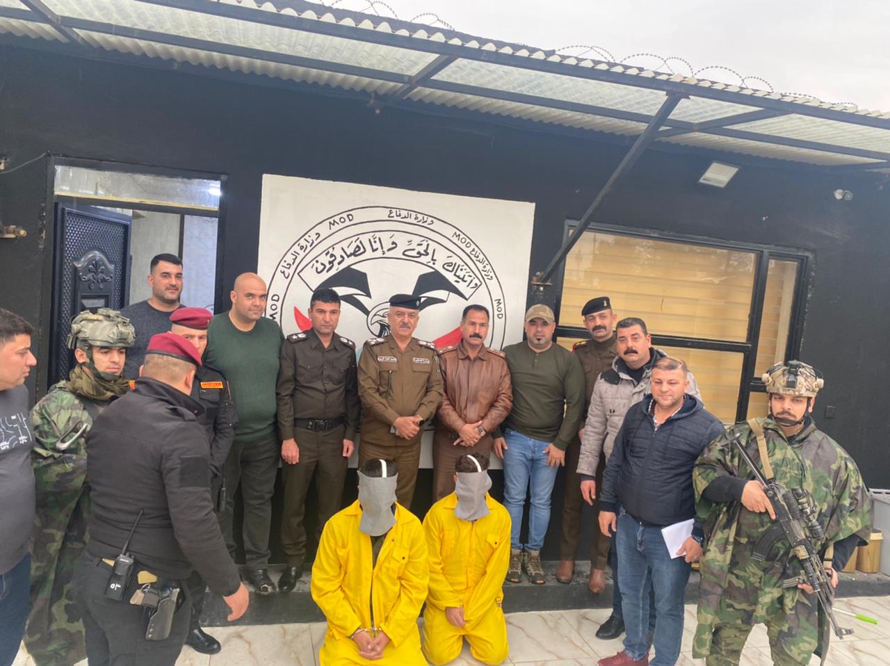  ئەو دوو تۆمەتبارەی دەستگیرکران. وێنە: پۆلیسی کەرکووک