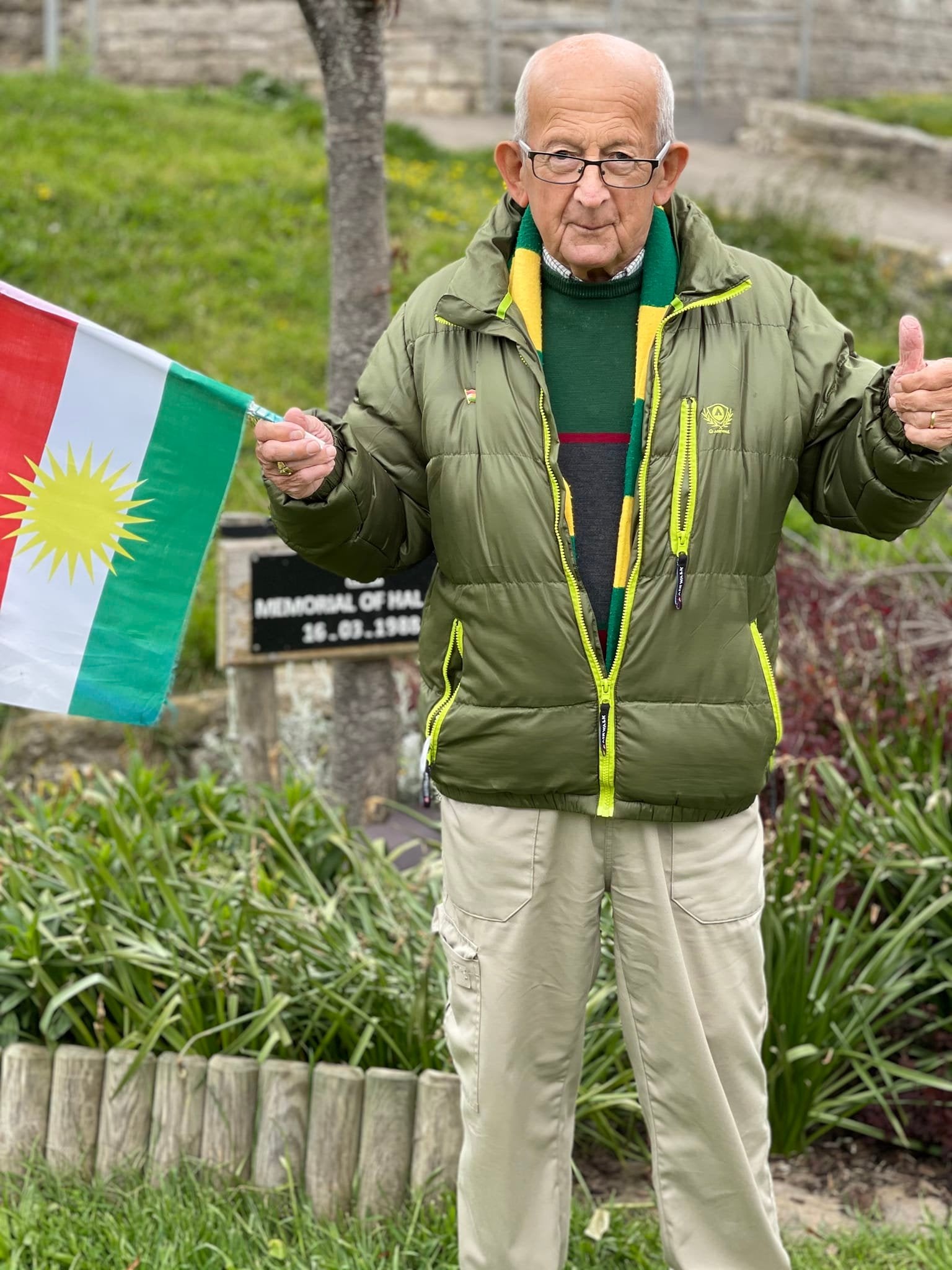Portsmouth resident and long-time supporter of the Kurds, Brian Futcher. Photo: Photo: Malli Kurd organization's office