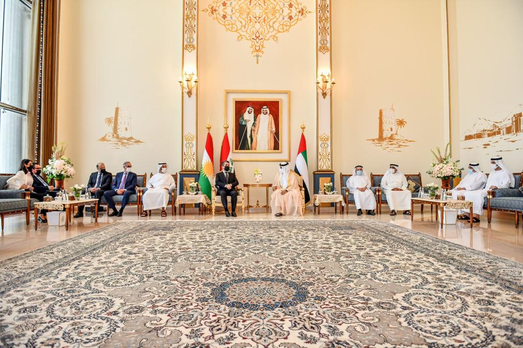 کۆبوونەوەی مەسرور بارزانی، سەرۆکوەزیرانی هەرێمی کوردستان لەگەڵ شێخ سعود بن سەقر ئەلقاسمی، حاکمی میرنشینی رەئس ئەلخەیمە کۆبوونەوەی مەسرور بارزانی، سەرۆکوەزیرانی هەرێمی کوردستان لەگەڵ شێخ سعود بن سەقر ئەلقاسمی، حاکمی میرنشینی رەئس ئەلخەیمە