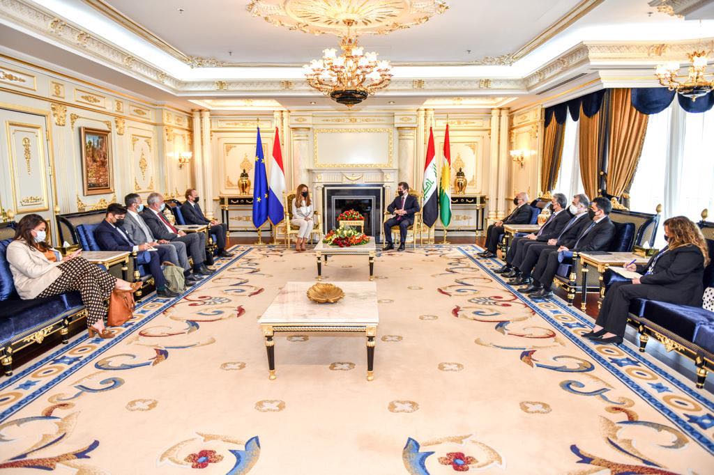 دیداری مەسرور بارزانی و وەزیری دادی هۆڵەندا. وێنە: سەرۆکایەتیی حکومەتی هەرێمی کوردستان دیداری مەسرور بارزانی و وەزیری دادی هۆڵەندا. وێنە: سەرۆکایەتیی حکومەتی هەرێمی کوردستان