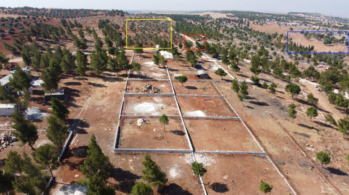 Above view of plots being allocated for each housing unit. Photo: STJ