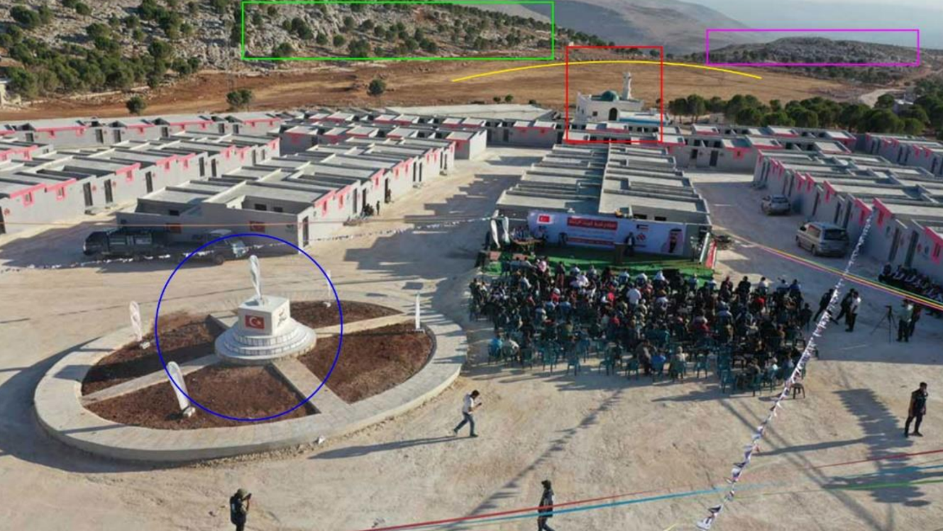 Efrin'in Şerava ilçesinde yapılan yerleşimlerden biri