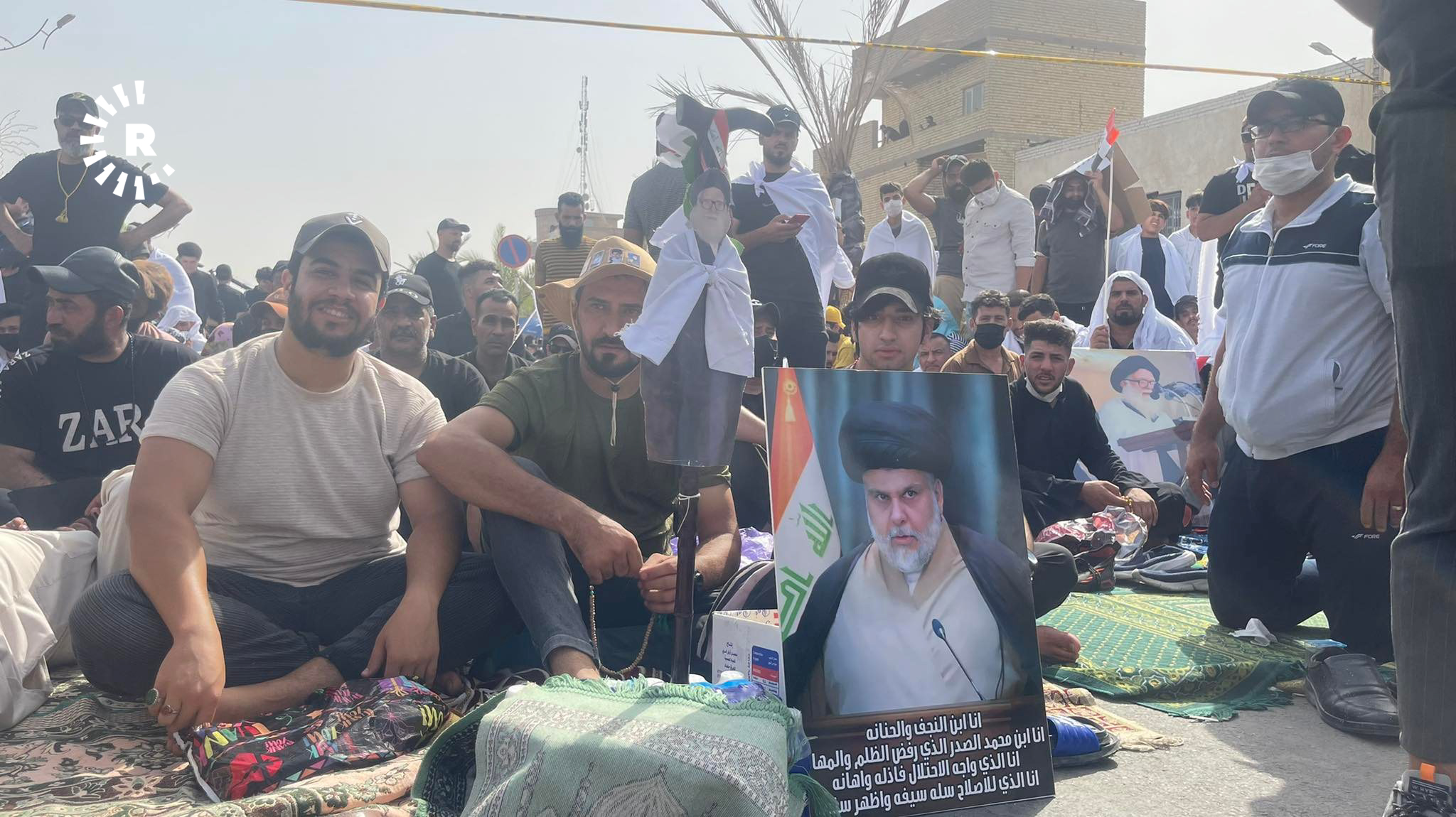 گردبوونەوەی لایەنگرانی سەدر. وێنە: ئەنمار غازی - رووداو