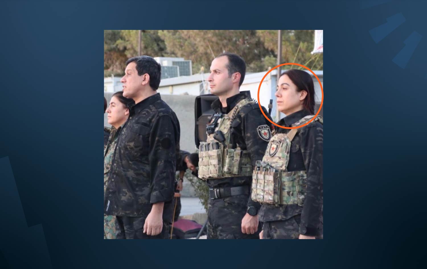 وێنەی سەلوە یوسف، جێگری مەزڵووم عەبدی، فەرماندەی هێزەکانی سووریا دیموکرات (هەسەدە) وێنەی سەلوە یوسف، جێگری مەزڵووم عەبدی، فەرماندەی هێزەکانی سووریا دیموکرات (هەسەدە)