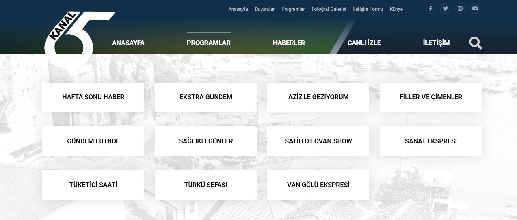 Kanal 65'te yayınlanan proıgramlar