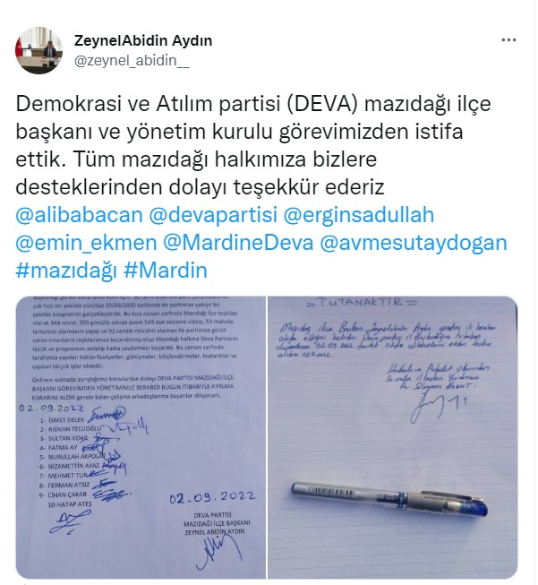 Foto: Zeynel Abidin Aydın Twitter adresi