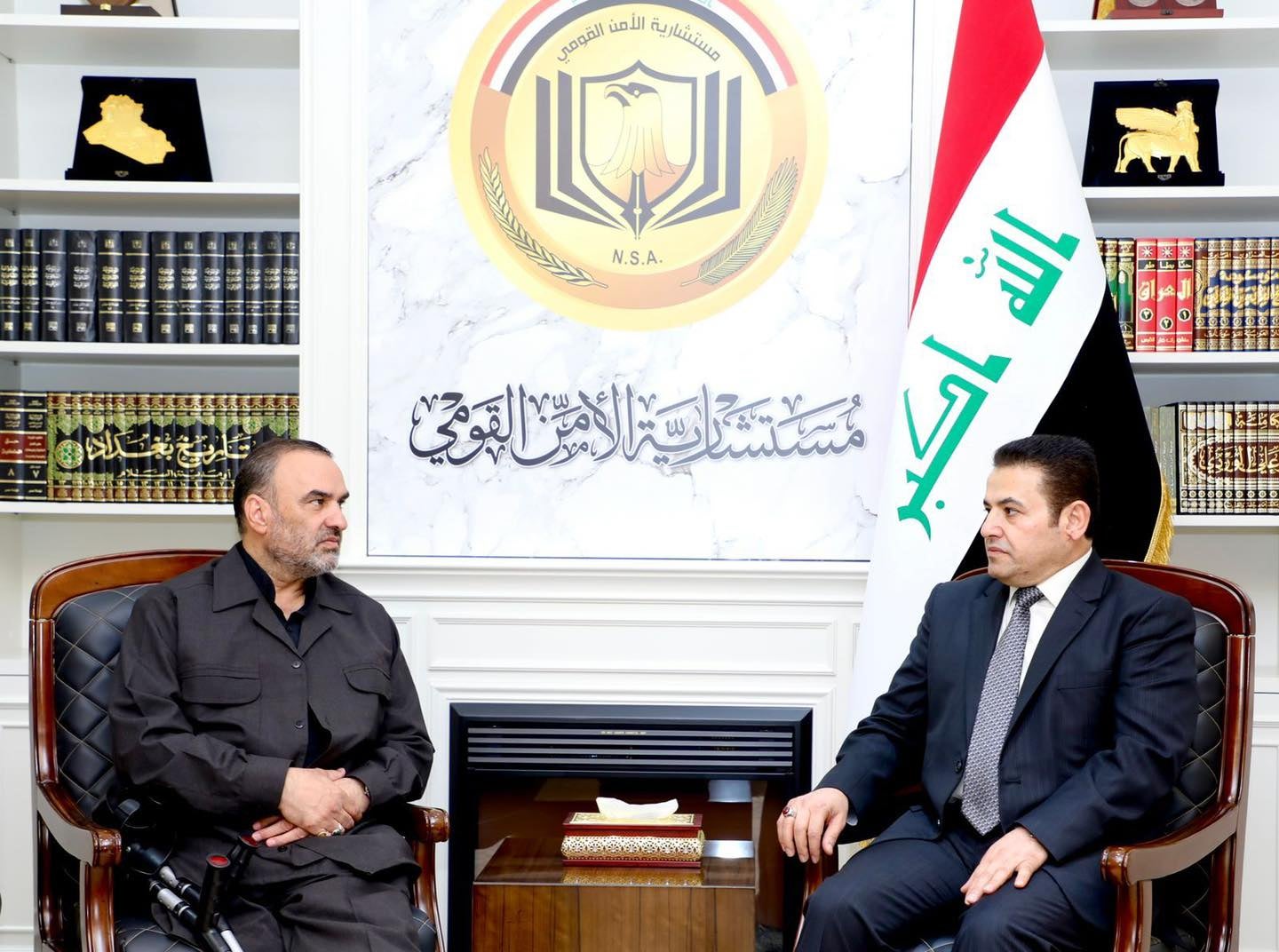 کۆبوونەوەی راوێژکاری ئاسایشی نیشتمانیی عێراق لەگەڵ یاریدەدەری سەرۆکی دەزگای هەواڵگریی سوپای پاسدارانی ئێران