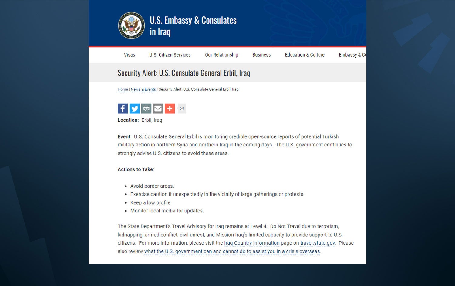 Kaynak: ABD'nin Erbil Başkonsolosluğu