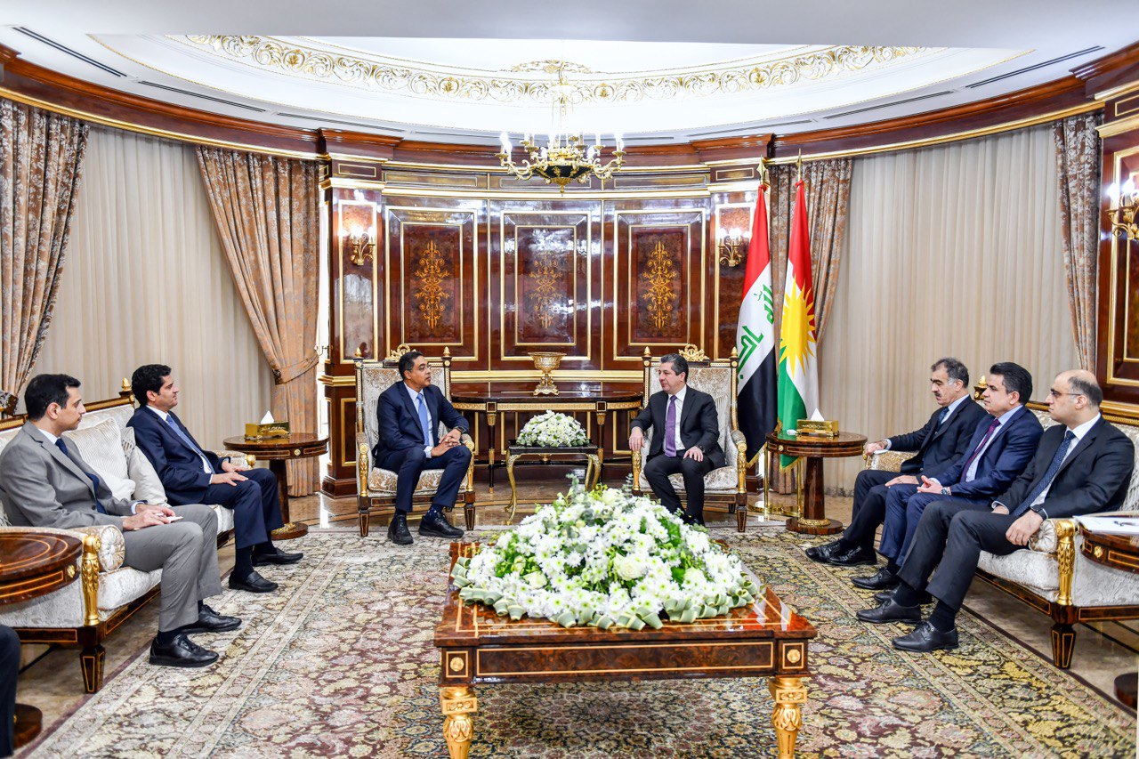 کۆبوونەوەی مەسرور بارزانی، سەرۆکوەزیرانی هەرێمی کوردستان و تارق عەبدوڵڵا فەرەج، باڵیۆزی نوێی کوەیت لە عێراق