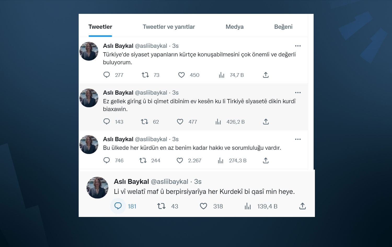 Aslı Baykal'ın paylaşımları