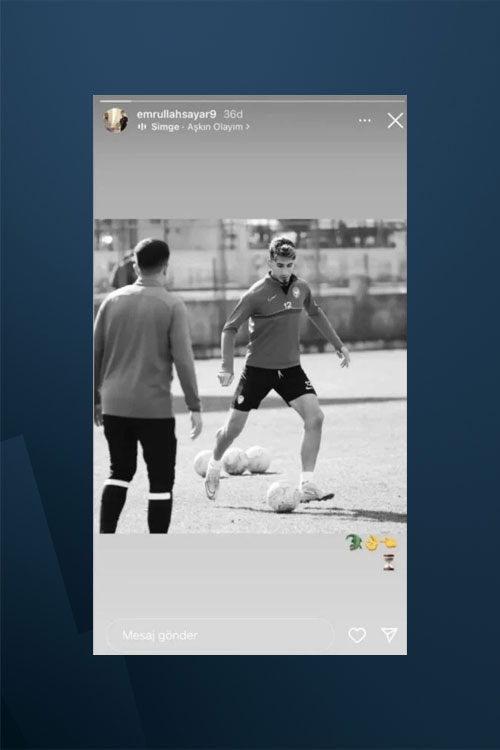 Sayar'ın hesabında paylaştığı emojiler