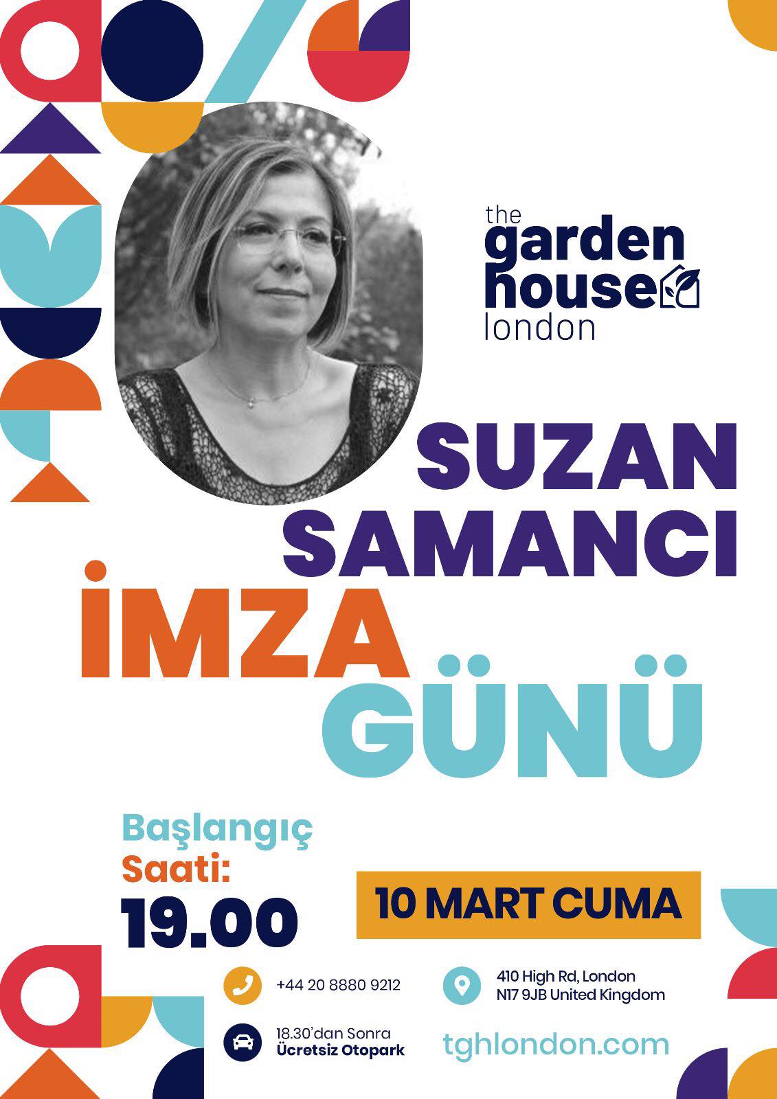 Yazar Suzan Samancı için Londra’da imza günü ve söyleşi düzenleniyor