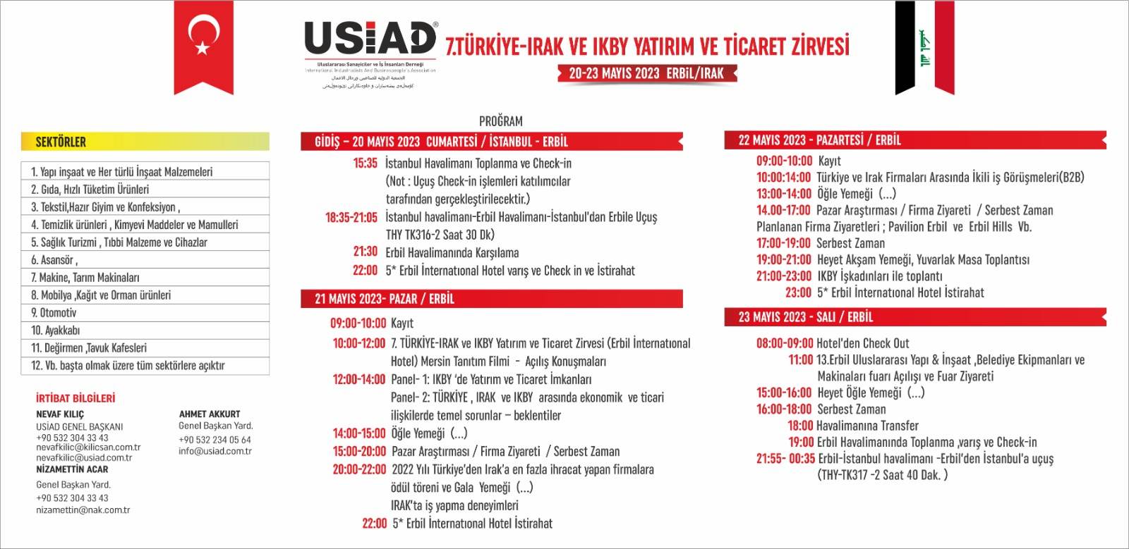 7. Türkiye Irak Yatırım ve Ticaret Zirvesi