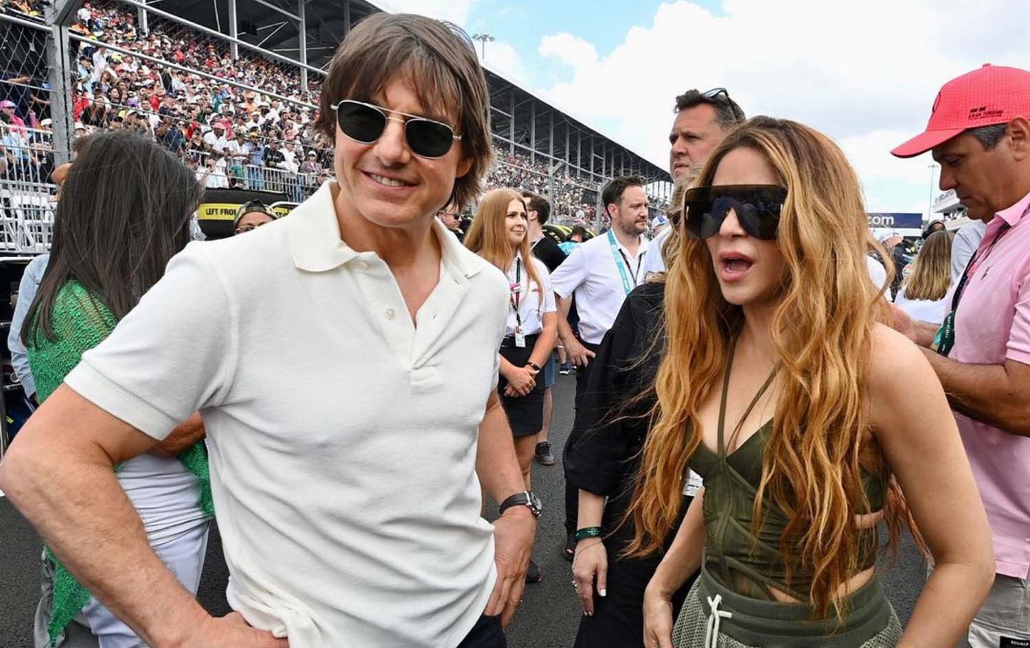 تۆم کرووز و شاکیرا لە پێشبڕکێی فۆرمۆلا وەن لە مەیامی